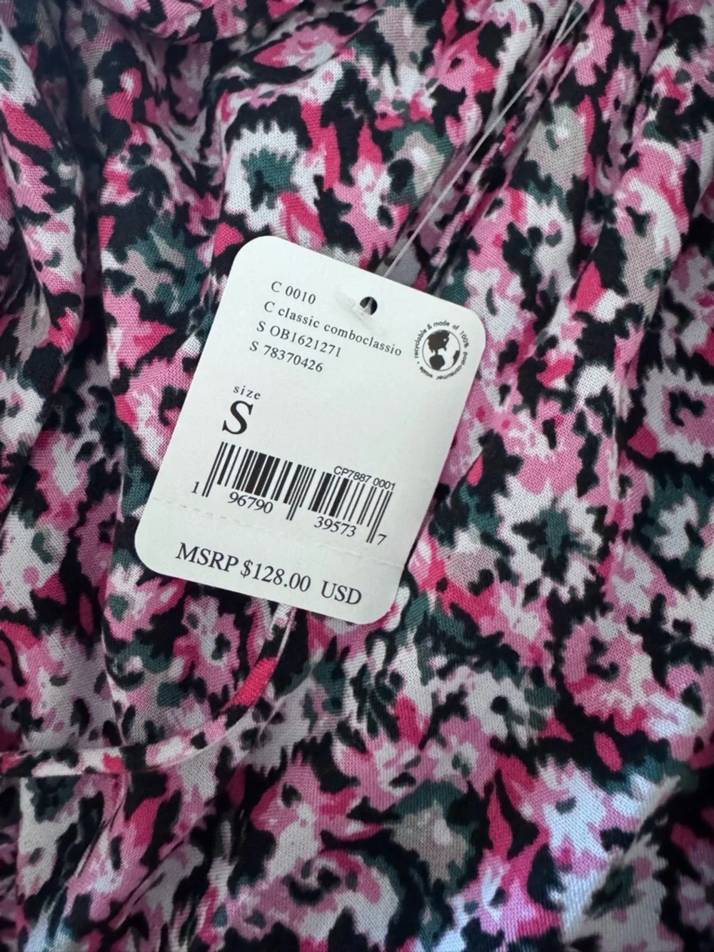 Free People Pink and Green Floral Ruffle Midi Dress “One I Love” - Picture 5 of 8
